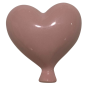Pink ceramic balloon heart – hanging  (6 cm)