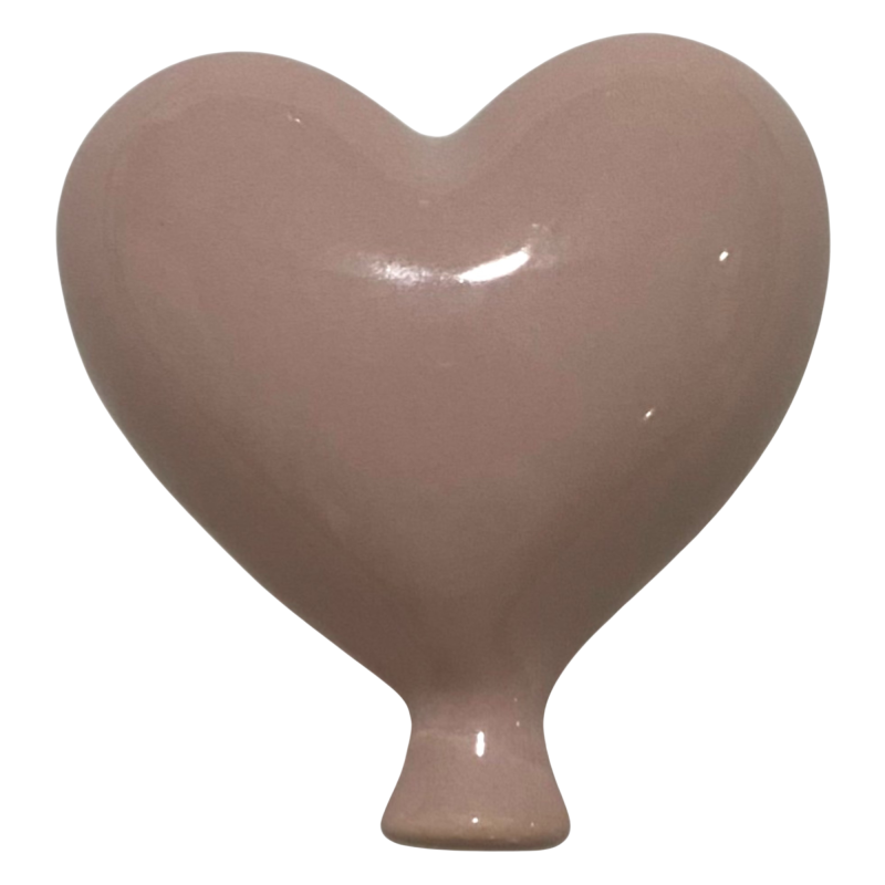 Blush Pink ceramic balloon heart – hanging  (6 cm)