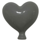 Grey ceramic balloon heart – hanging  (6 cm)