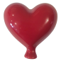 Red ceramic balloon heart – hanging  (6 cm)