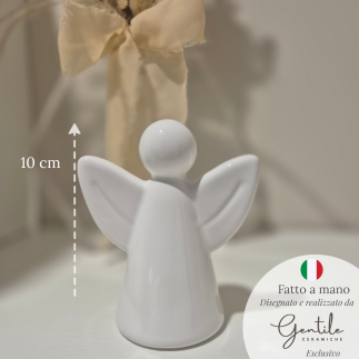 Angelo della Pace in Ceramica – Linea Sacred Minimal (10 cm)