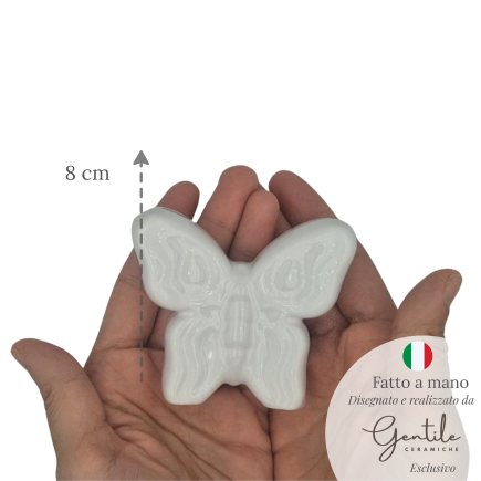 White Ceramic Butterfly to Place (8 cm)