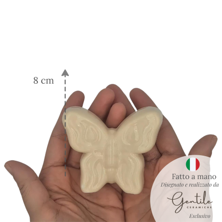 Cream Ceramic Butterfly to Place (8 cm) – Handmade Favor