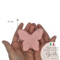 Farfalla Rosa in Ceramica da appoggio (8cm)