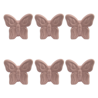 Farfalla Rosa Cipria in Ceramica da appoggio (8cm)