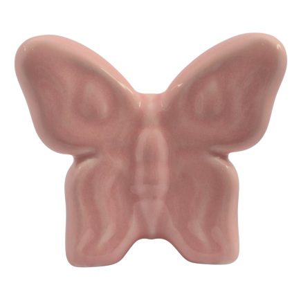 Peach Pink Ceramic Butterfly to Place (8 cm)