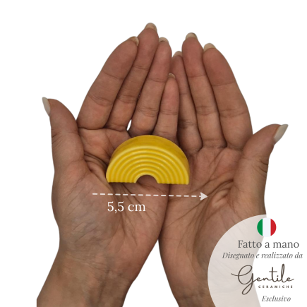 Ceramic Lemon Yellow Rainbow with Magnet (5.5cm)