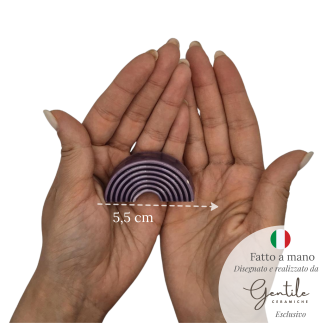 Arcobaleno Viola Lavanda in Ceramica con Calamita (5,5cm)