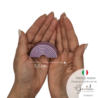 Arcobaleno Viola Glicine in Ceramica con Calamita (5,5cm)