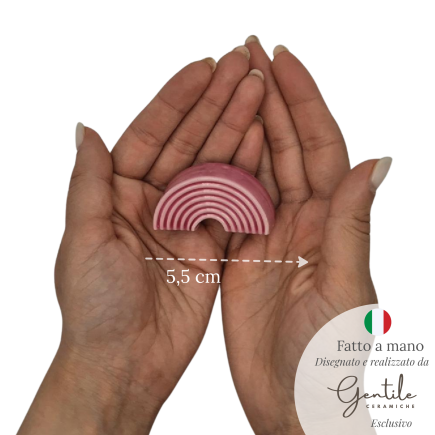 Ceramic Fuchsia Rainbow with Magnet (5.5cm)