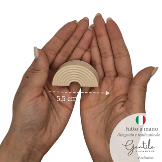 Ceramic Cream Rainbow with Magnet (5.5cm)