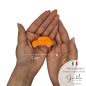 Macchinina 500 Arancione Brillante in Ceramica con Calamita (5cm)