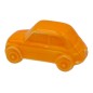 Macchinina 500 Arancione Brillante in Ceramica con Calamita (5cm)