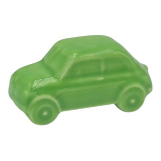 Macchinina 500 Verde Mela in Ceramica con Calamita (5cm)