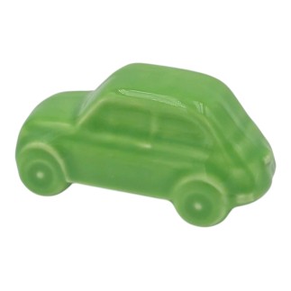 Macchinina 500 Verde Mela in Ceramica con Calamita (5cm)