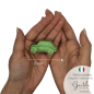 Macchinina 500 Verde Mela in Ceramica con Calamita (5cm)