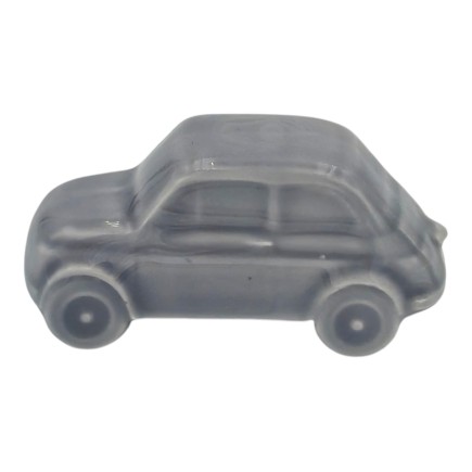 Macchinina 500 Grigio Perla in Ceramica con Calamita (5cm)