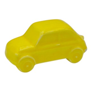 Macchinina Gialla Limone in Ceramica con Calamita (5cm)