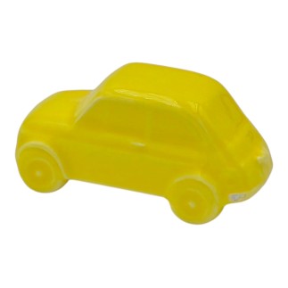 Macchinina Gialla Limone in Ceramica con Calamita (5cm)
