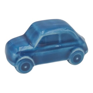Macchinina Blu Cobalto in Ceramica con Calamita (5cm)