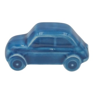 Macchinina 500 Blu Cobalto in Ceramica con Calamita (5cm)