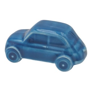 Macchinina Blu Cobalto in Ceramica con Calamita (5cm)