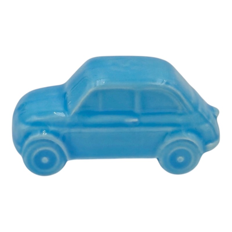 Macchinina Azzurro in Ceramica con Calamita (5cm)