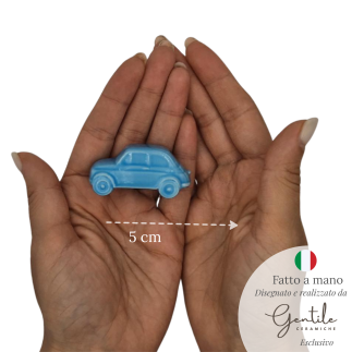 Ceramic Azure Toy Car with Magnet (5cm)