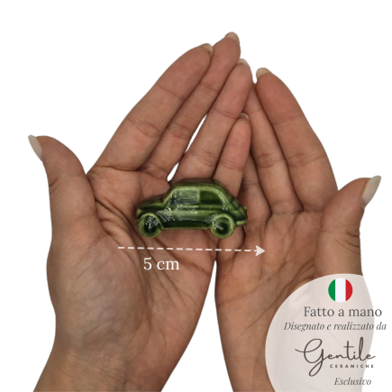 Ceramic Olive Green Toy Car with Magnet (5cm)