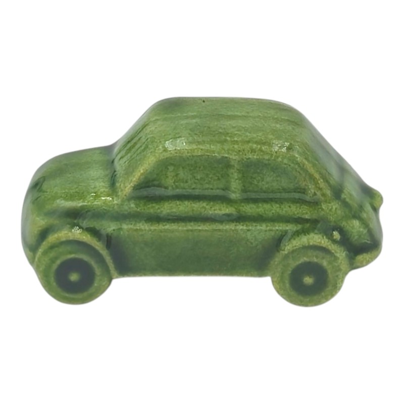 Macchinina Verde Oliva in Ceramica con Calamita (5cm)