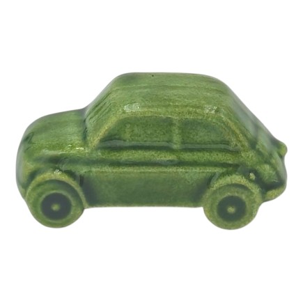 Macchinina 500 Verde Oliva in Ceramica con Calamita (5cm)