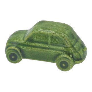 Macchinina Verde Oliva in Ceramica con Calamita (5cm)