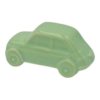 Macchinina Verde Chiaro in Ceramica con Calamita (5cm)