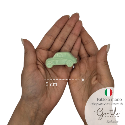 Ceramic Light Green Toy Car with Magnet (5cm)