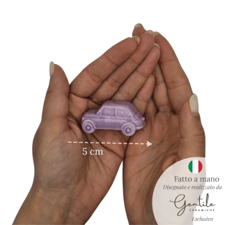 Ceramic Viola Purple Whisteria Toy Car with Magnet (5cm)