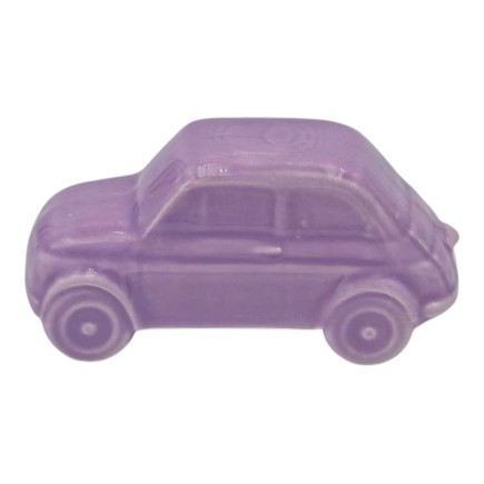 Macchinina 500 Viola Glicine in Ceramica con Calamita (5cm)