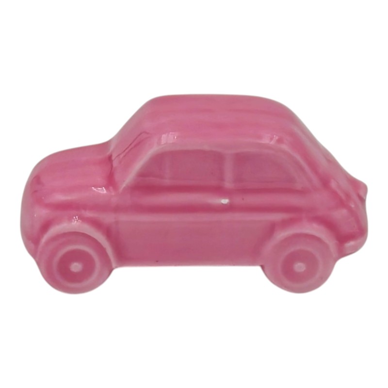 Macchinina Fucsia in Ceramica con Calamita (5cm)