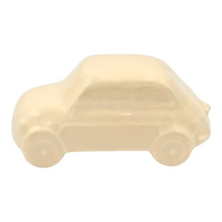 Macchinina Crema in Ceramica con Calamita (5cm)