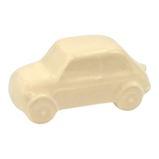Macchinina Crema in Ceramica con Calamita (5cm)