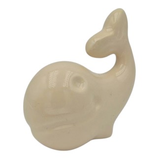 Ceramic Cream Whale with Magnet (6cm)