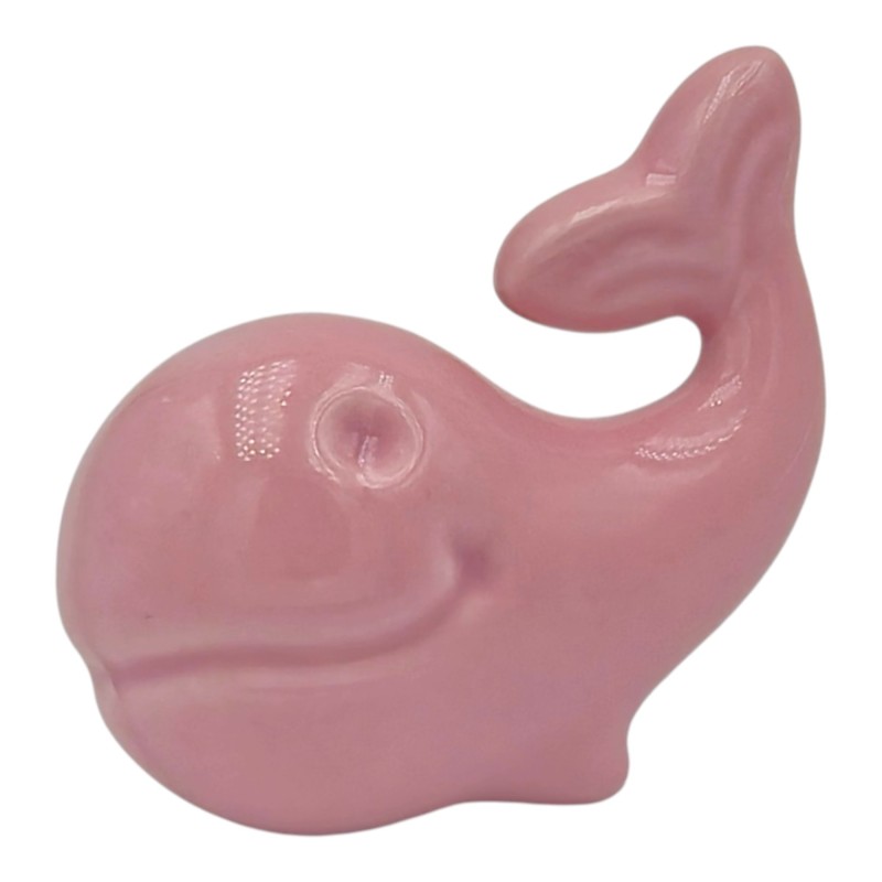 Ceramic Pink Whale with Magnet (6cm)