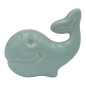 Ceramic Aquamarine Whale with Magnet (6cm)