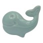 Ceramic Aquamarine Whale with Magnet (6cm)