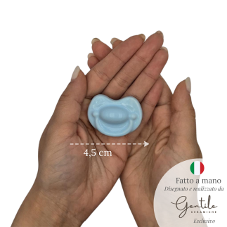 Ceramic Sky Blue Pacifier with Magnet (4.5cm)
