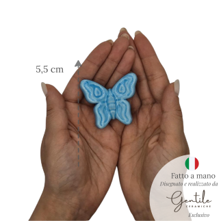 Ceramic Azure Butterfly with Magnet (5.5cm)