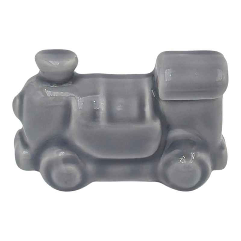 Trenino Grigio Perla in Ceramica con Calamita (4,5cm)