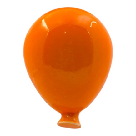 Palloncino Arancione Brillante in Ceramica con Calamita (5cm)