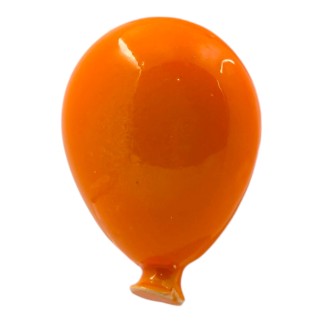 Palloncino Arancione Brillante in Ceramica con Calamita (5cm)