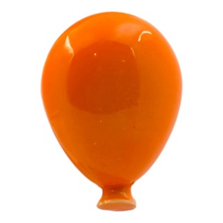 Palloncino Arancione Brillante in Ceramica con Calamita (5cm)