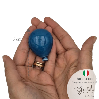 Palloncino Blu Cobalto in Ceramica con Calamita (5cm)